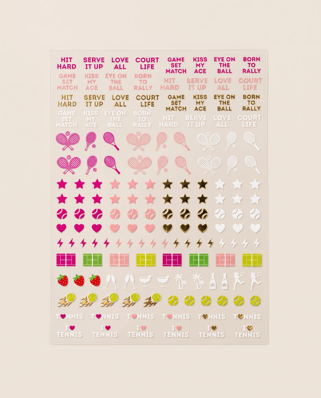 Tennis Nail Art Stickers