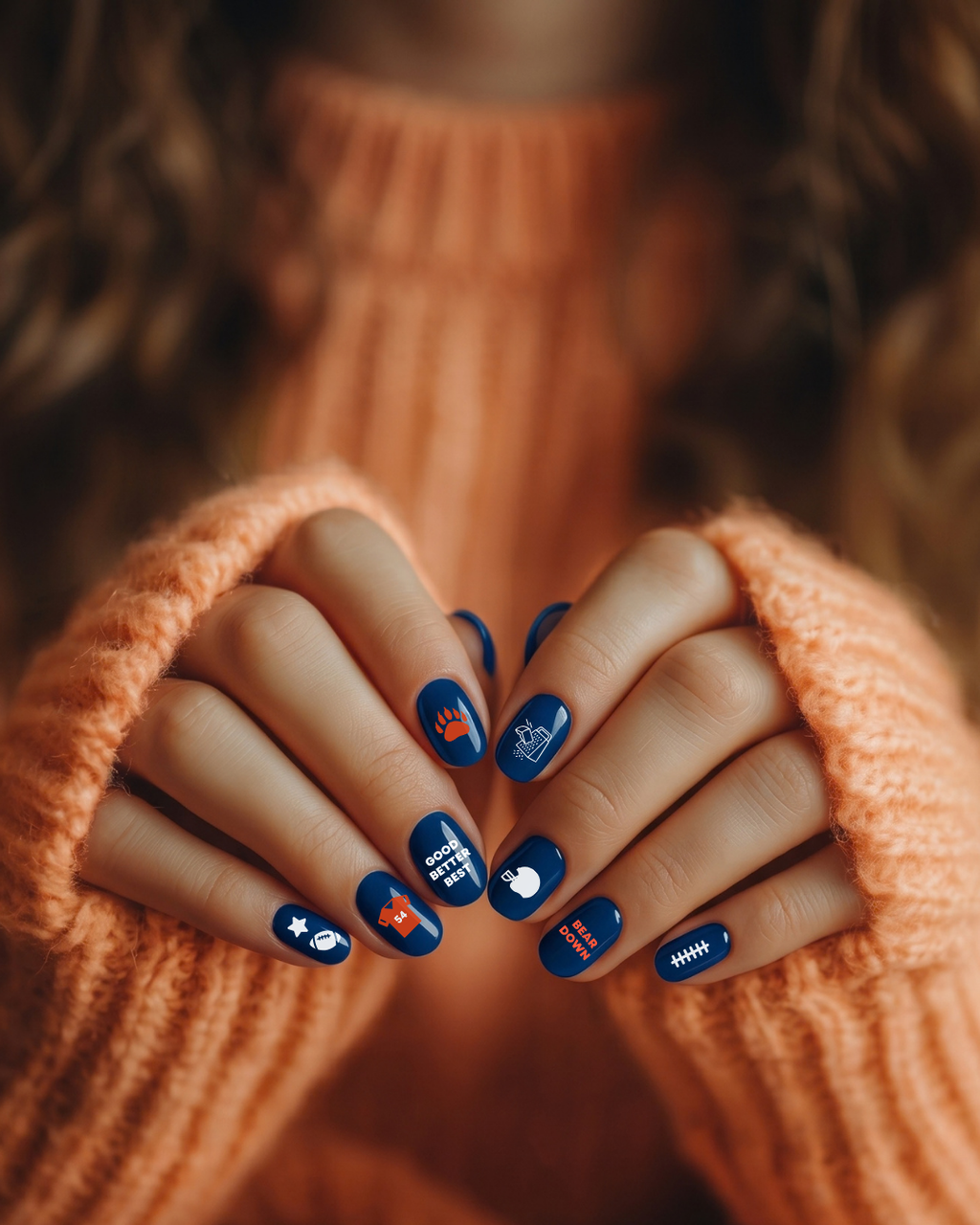 Chicago Football Nail Art Stickers