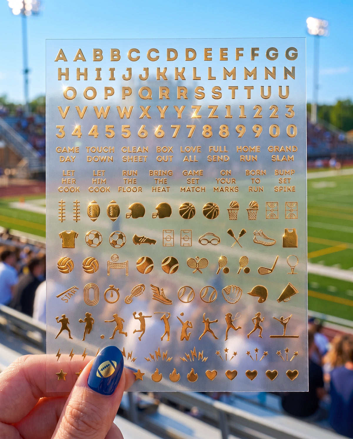 School Spirit Nail Art Stickers