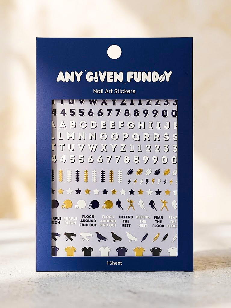 Baltimore Football Nail Art Stickers
