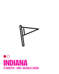 Indiana nail art stickers