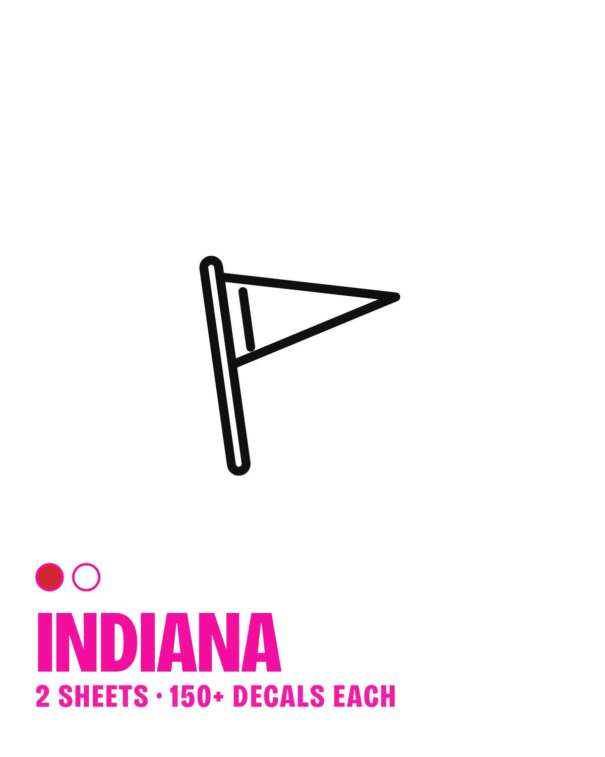 Indiana nail art stickers