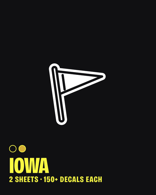 Iowa nail art stickers