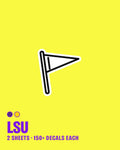 LSU nail art stickers