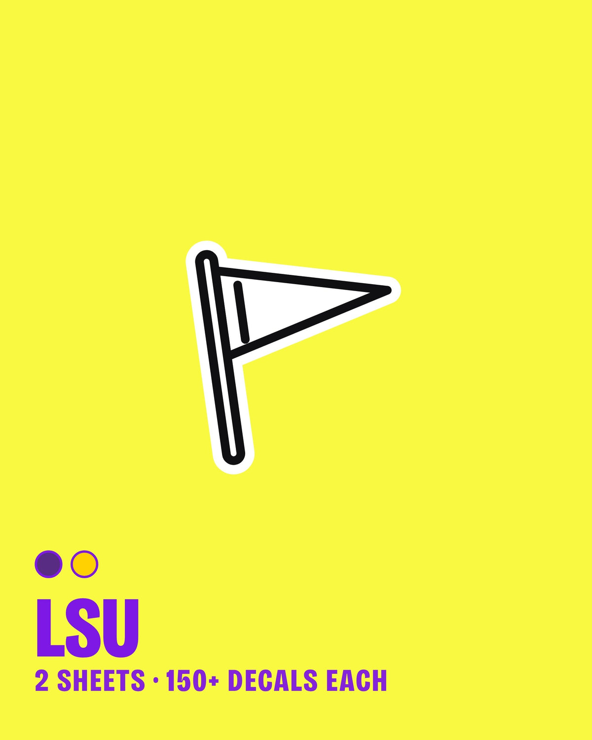 LSU nail art stickers