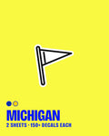Michigan nail art stickers