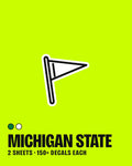 Michigan State nail art stickers