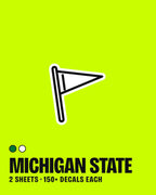 Michigan State nail art stickers