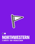 Northwestern nail art stickers