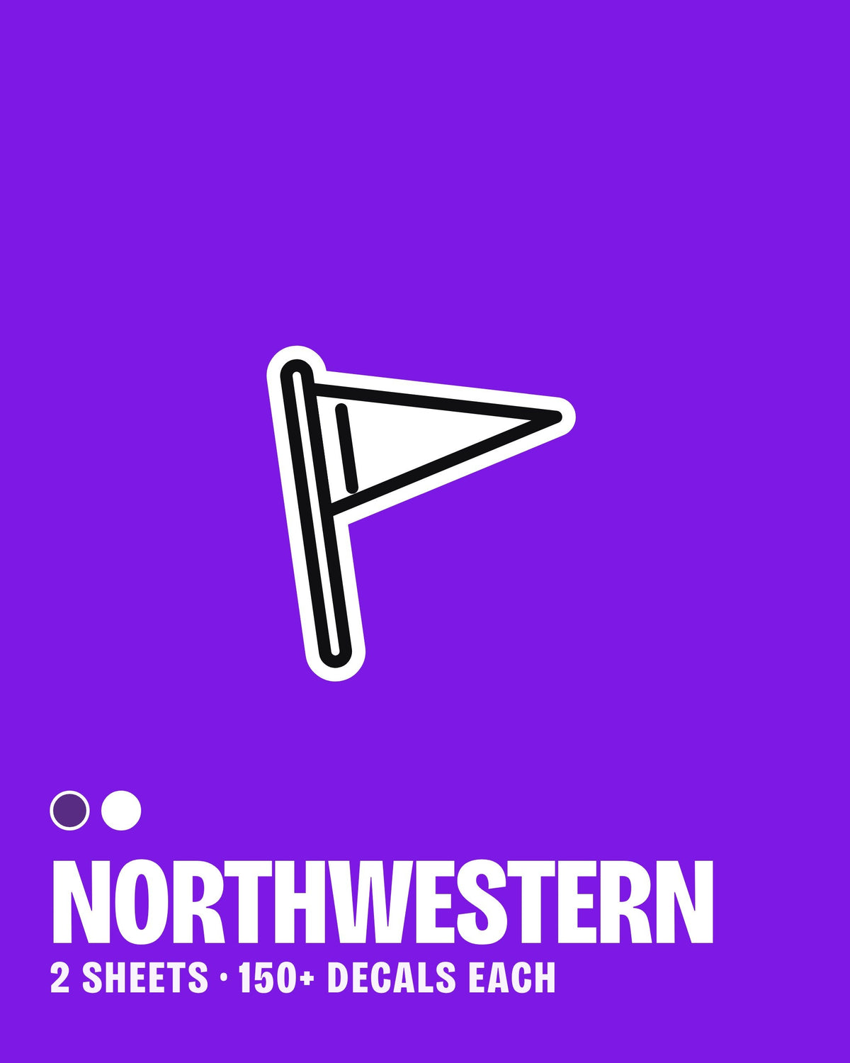 Northwestern nail art stickers
