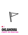 Oklahoma nail art stickers