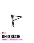 Ohio State nail art stickers