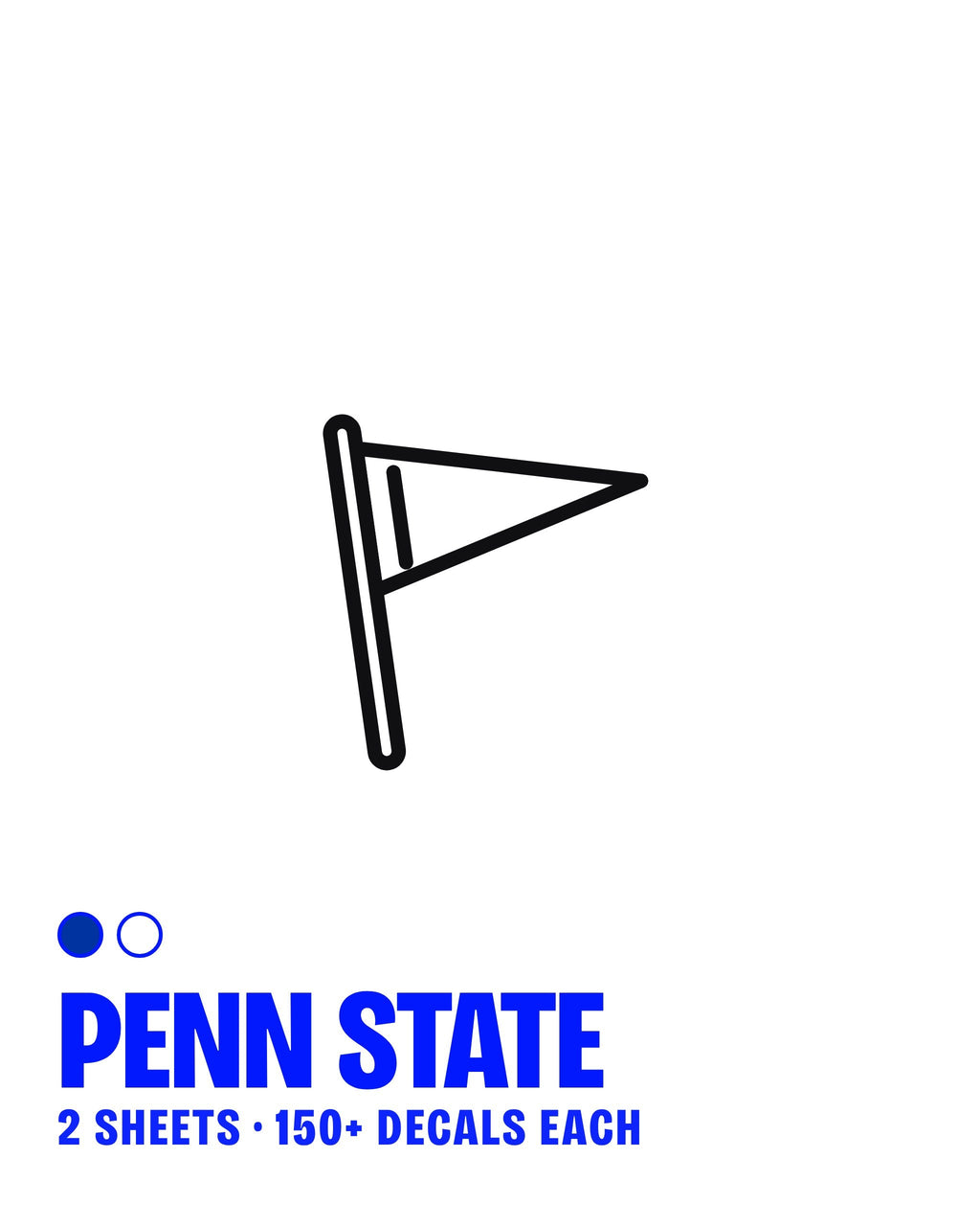 Penn State nail art stickers