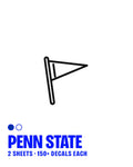 Penn State nail art stickers
