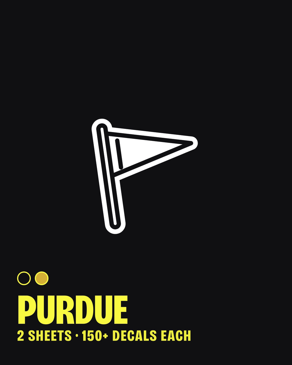 Purdue nail art stickers