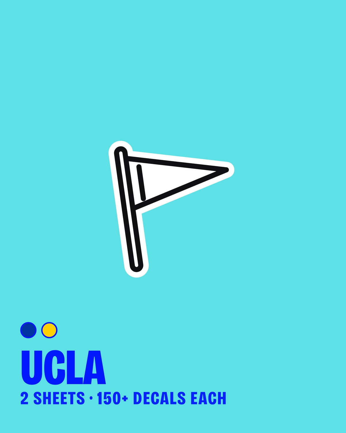 UCLA nail art stickers