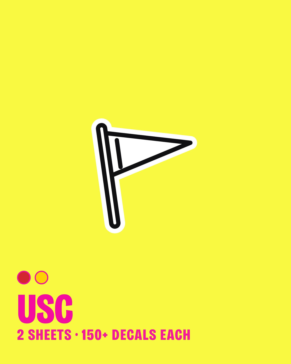 USC nail art stickers