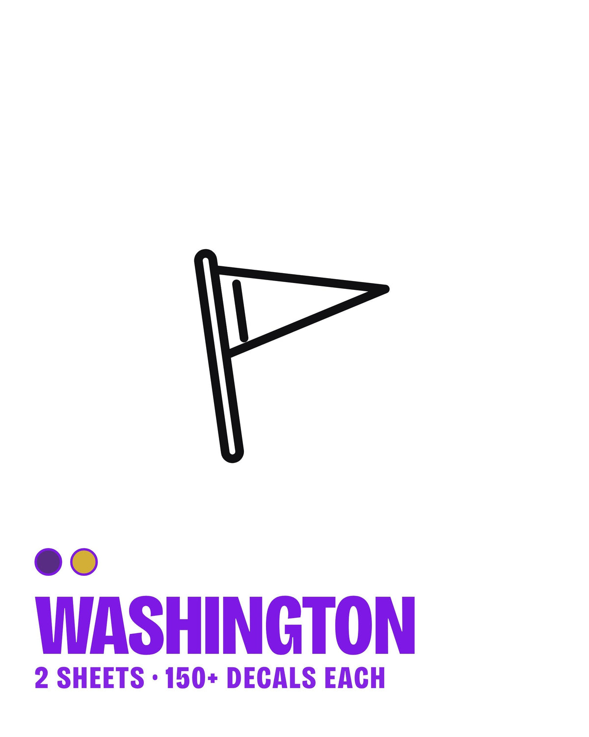 Washington nail art stickers