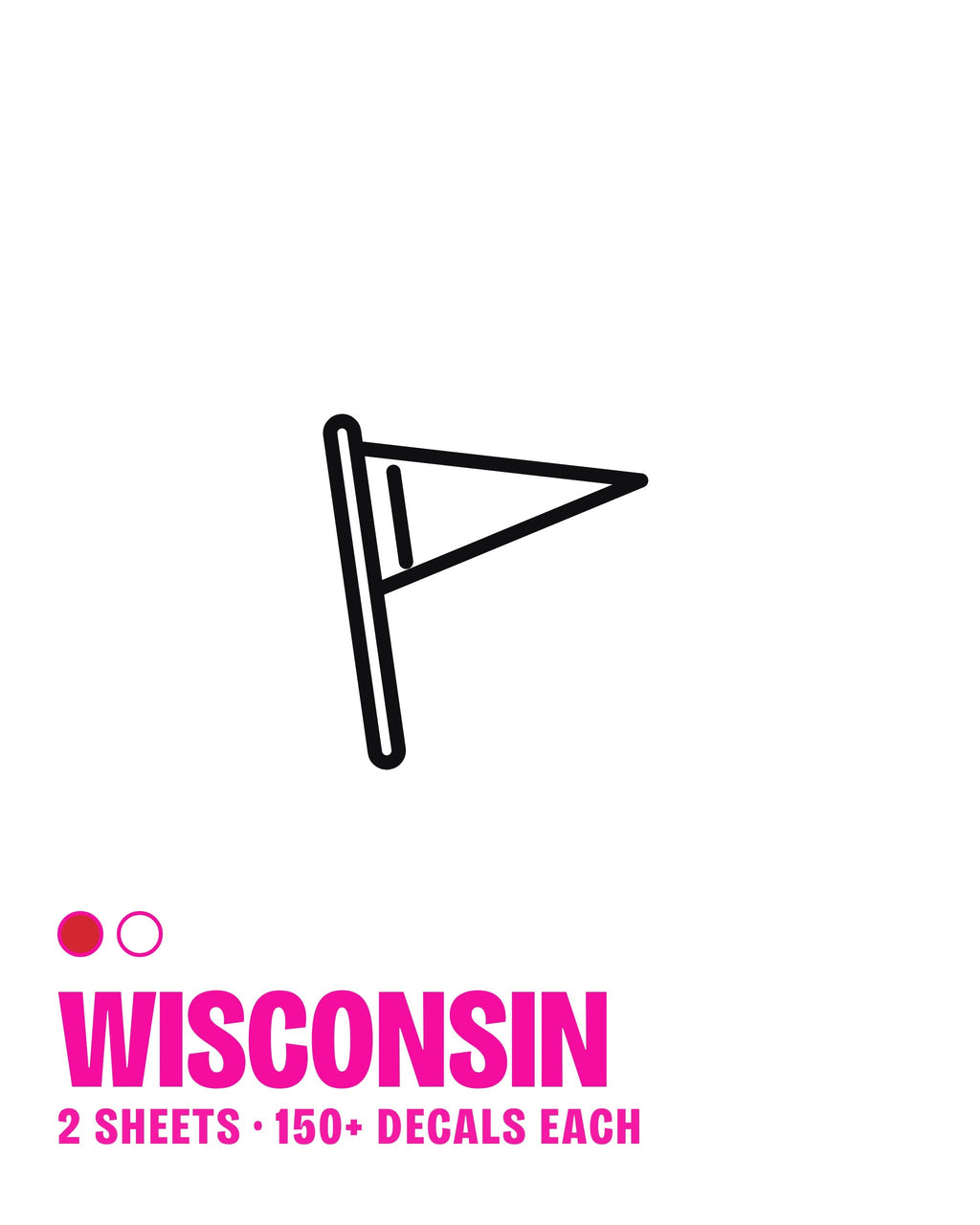 Wisconsin nail art stickers
