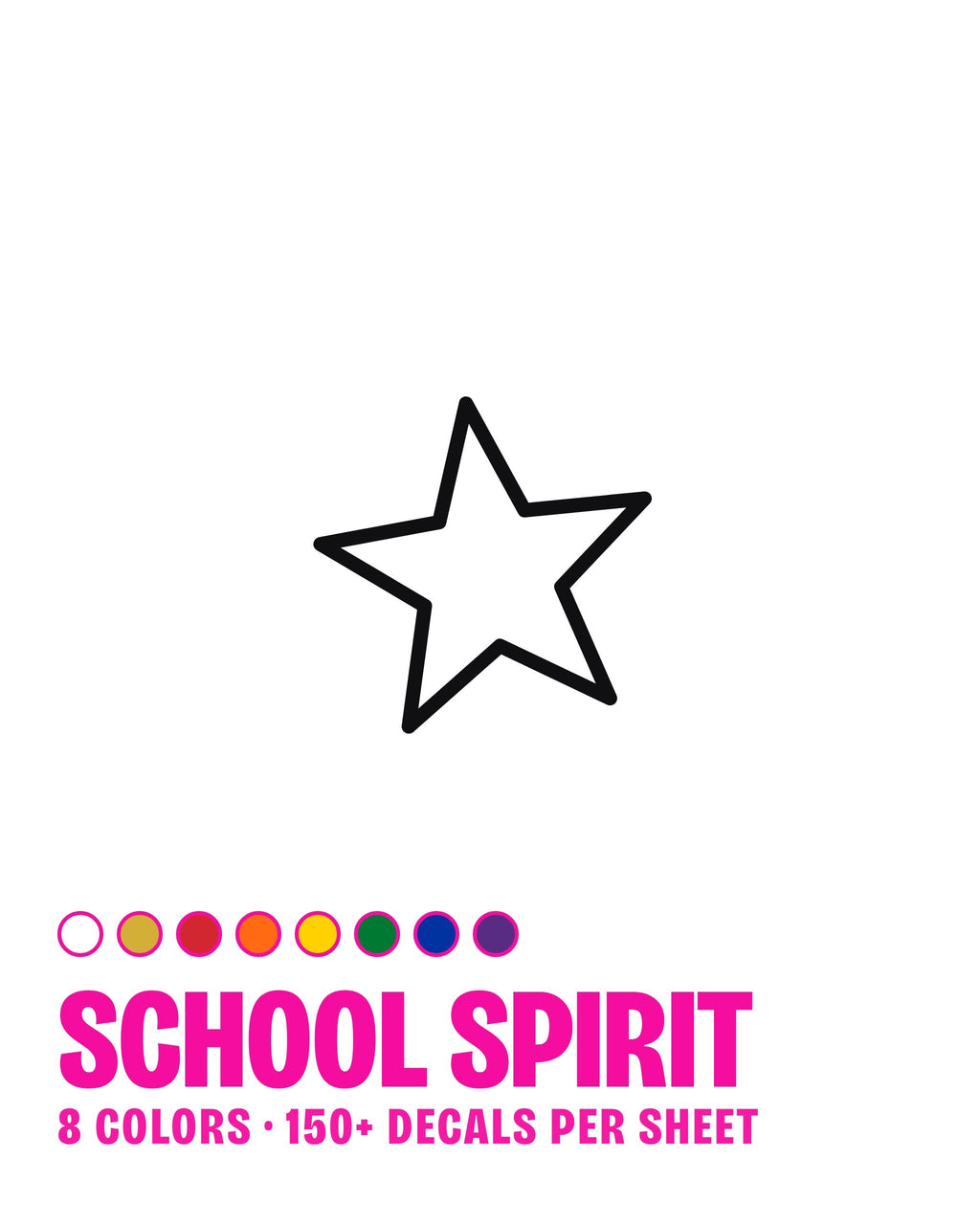 School Spirit nail art stickers