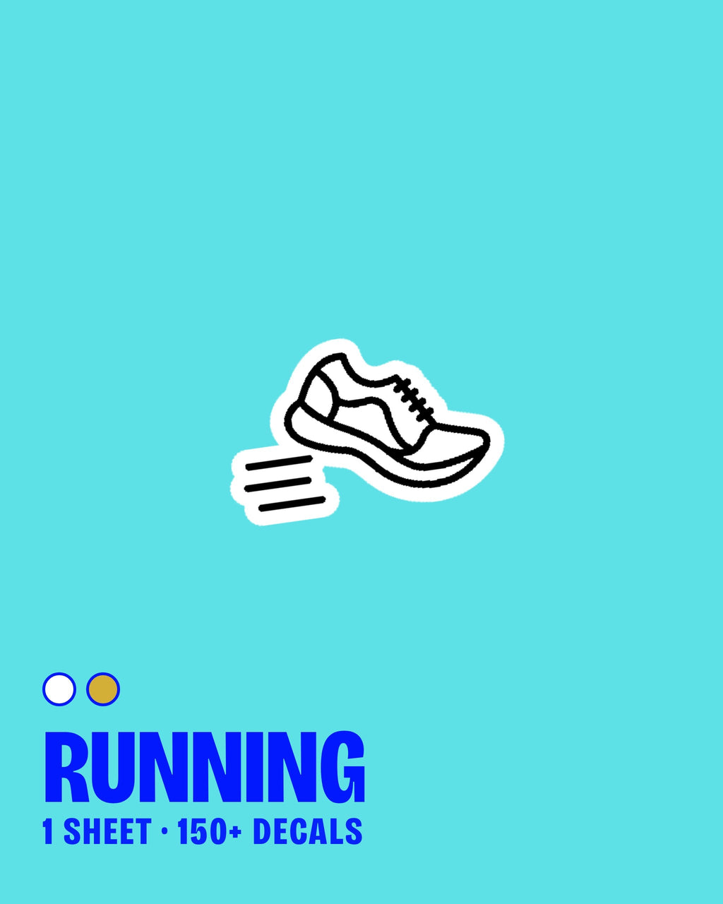 Running nail art stickers