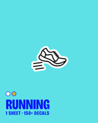 Running nail art stickers