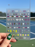 Love All. Tennis Nail Art Stickers (2 Sheets)