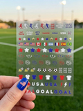 Go USA! Soccer Nail Art Stickers (2 Sheets) (Limited Edition)