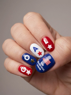 Go USA! Soccer Nail Art Stickers (2 Sheets) (Limited Edition)