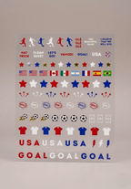 Go USA! Soccer Nail Art Stickers (2 Sheets) (Limited Edition)
