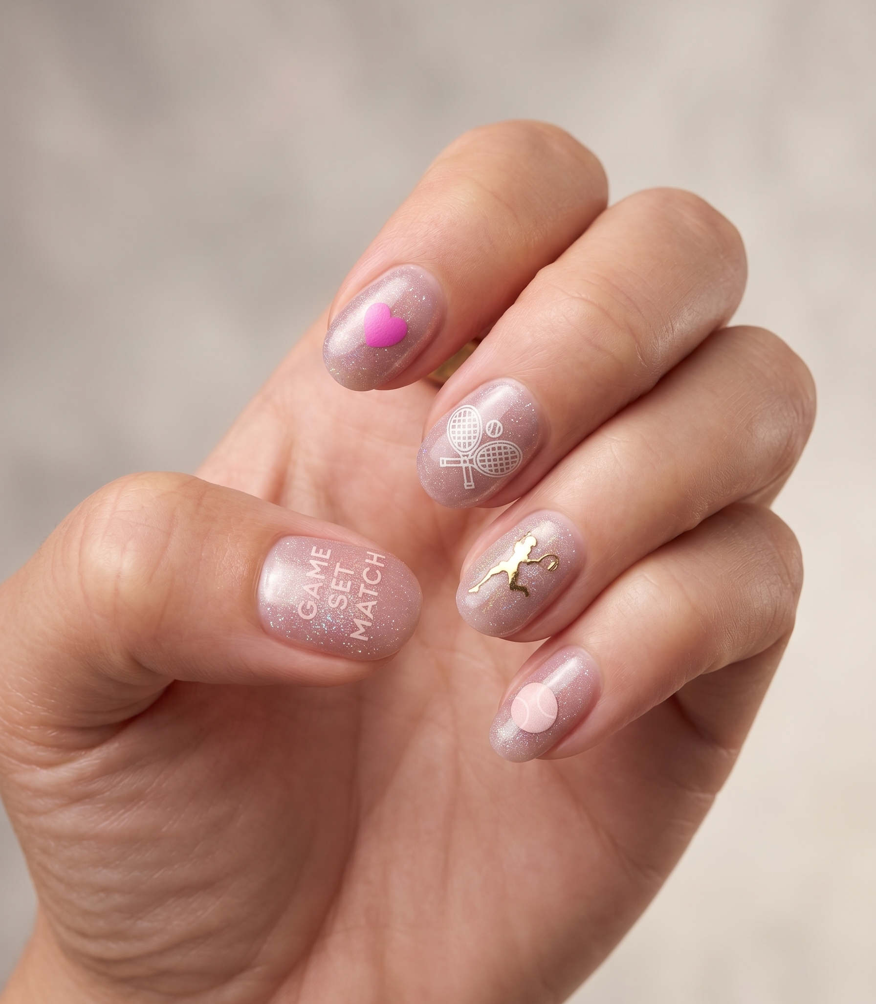 Love All. Tennis Nail Art Stickers (2 Sheets)