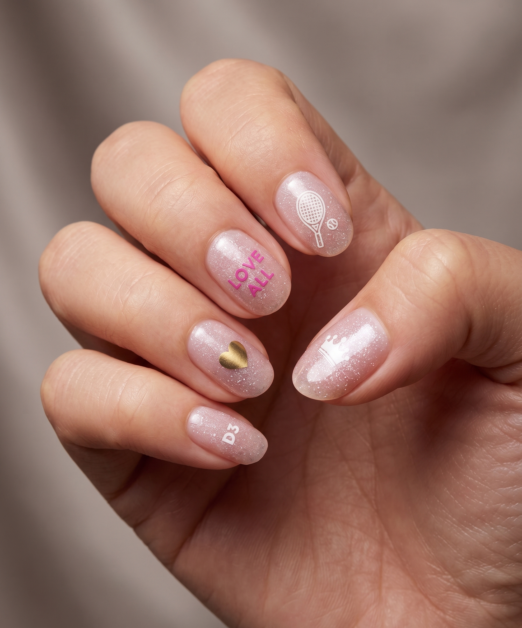 Love All. Tennis Nail Art Stickers (2 Sheets)