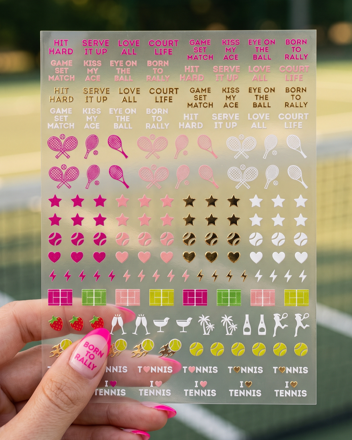 Tennis Nail Art Stickers